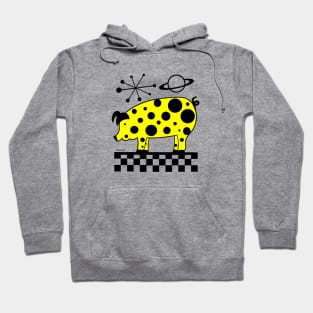 Vintage Polka Dot Pig Hoodie